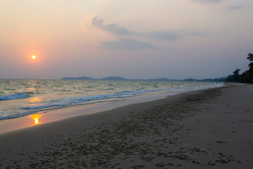 sunset on the beach