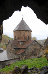 Fototapeta na wymiar Medieval Vanevank Monastery in Artsvanist village. Gegharkunik (Sevan) Region, Armenia.
