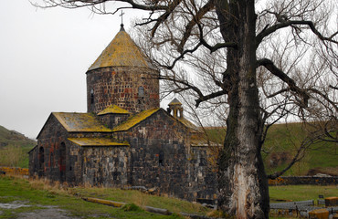 Medieval Makenis Monastery in Makenis village. Gegharkunik (Sevan) Region, Armenia.