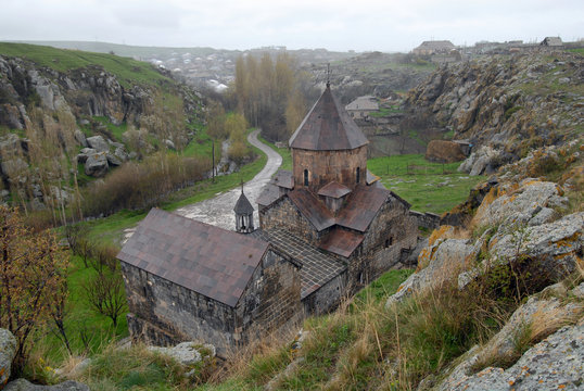 Medieval Vanevank Monastery in Artsvanist village. Gegharkunik (Sevan) Region, Armenia.
