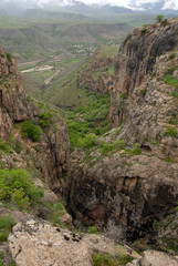 View at Arpa River Valley and Arpi village. Vayots Dzor Region, Armenia.
