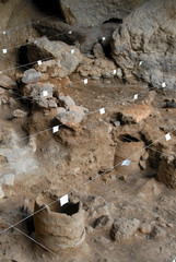 Archeological excavations of prehistoric settlement near by Areni town. Noravank gorge, Vayots Dzor Region, Armenia.