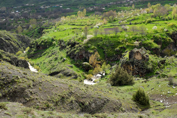 Ruins of small medieval church near by Her-Her (Ger-Ger) village. Vayots Dzor Region, Armenia.