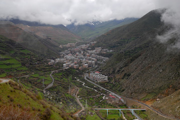 Kajaran town. View from Meghri Pass. Syunik Region, Armenia.