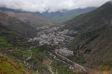 Fototapeta na wymiar Kajaran town. View from Meghri Pass. Syunik Region, Armenia.