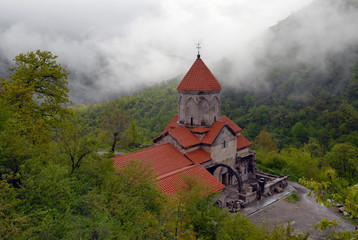 Vahanavank Monastery (founded in 10th century, rebuild in 2009). Outskirts of Kapan town, Syunik...