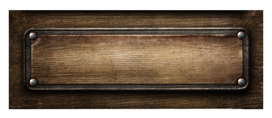 Old plank of wood isolated on white background with Clipping Path.