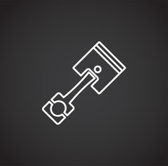 Car part icon on background for graphic and web design. Creative illustration concept symbol for web or mobile app