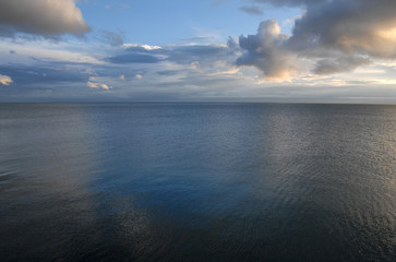 Dramatic sunset above Sevan Lake. Gegharkunik Region, Armenia.