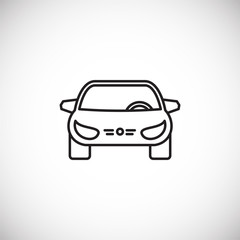 Fototapeta premium Car icon outline on background for graphic and web design. Creative illustration concept symbol for web or mobile app