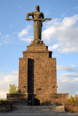 Mother Armenia Statue is a beautiful example of soviet sculpture. Yerevan, Armenia.