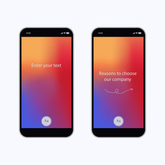 Template Enter your text. Interface in popular social media. You can use in advertising and mailing. Mockup stories, polls, in social media.
