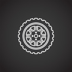 Car part icon on background for graphic and web design. Creative illustration concept symbol for web or mobile app