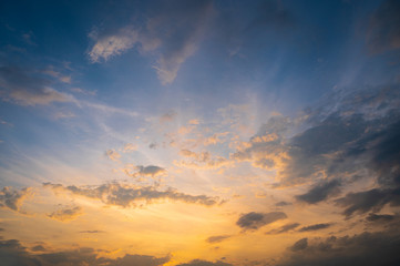 Fototapeta na wymiar Sunset sky for background,sunrise sky and cloud at morning,nature for design art work.