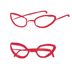 Fototapeta premium フォックス キャツアイ メガネ