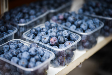 fresh berries close up - strawberries, blueberries, red berries, raspberry, black berries 
