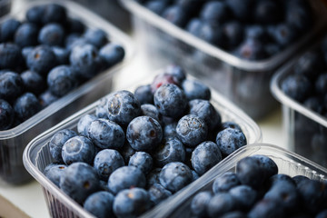fresh berries close up - strawberries, blueberries, red berries, raspberry, black berries 
