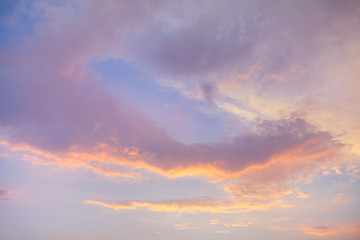 Naklejka na ściany i meble bright cloudy heaven in the evening