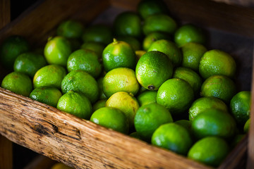 close up view of fresh limes