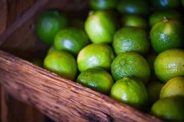 close up view of fresh limes