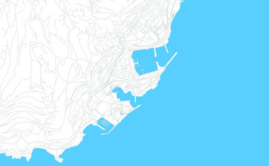 Monaco-Ville, Monaco bright vector map