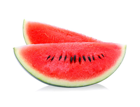 Sliced watermelon isolated on white background
