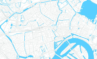 Rotterdam, Netherlands bright vector map