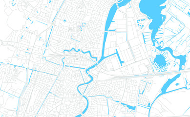 Haarlem, Netherlands bright vector map