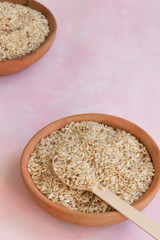 Biological brown rice, whole grain uncooked cereal ingredient