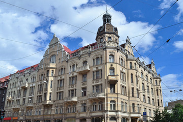 Fototapeta na wymiar Beautiful architecture of Riga