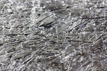 Ice. The frozen water. Winter background.
