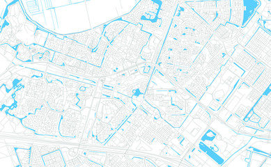 Zoetermeer, Netherlands bright vector map