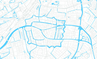 Leiden, Netherlands bright vector map