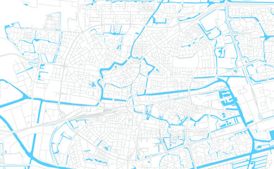 Leeuwarden, Netherlands bright vector map
