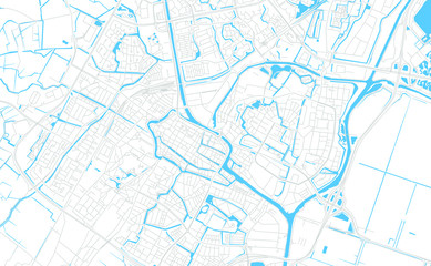 Obraz premium Alkmaar, Netherlands bright vector map