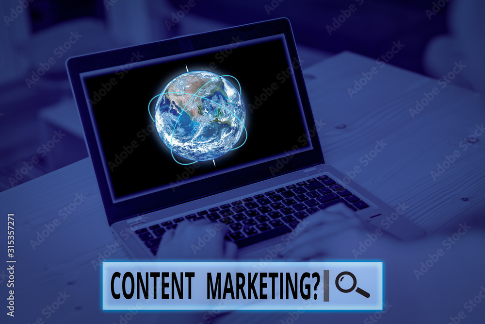 Aufkleber conceptual hand writing showing content marketing question. concept meaning involves creation and sh