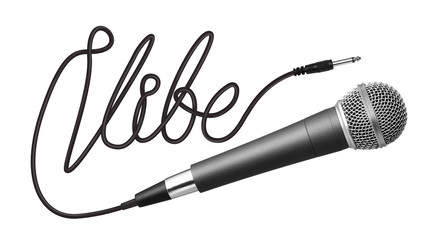 Vibe word made from cable and microphone