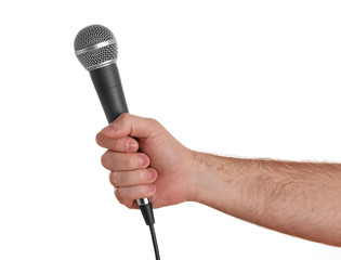 Holding a microphone