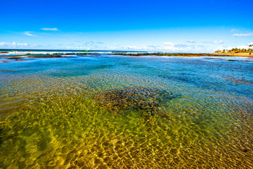 Praia em Lauro de Freitas na Bahia, nordeste do Brasil.