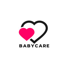 symbol vector of baby love care simple geometric design