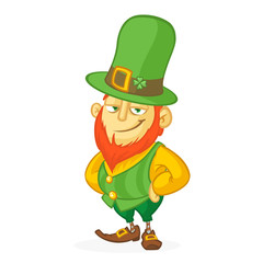 Cartoon funny Leprechaun. Vector illustration. St. Patrick's Day
