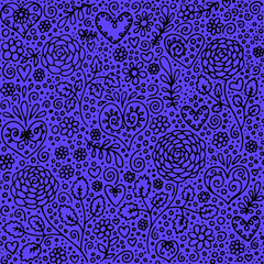 seamless pattern with flowers