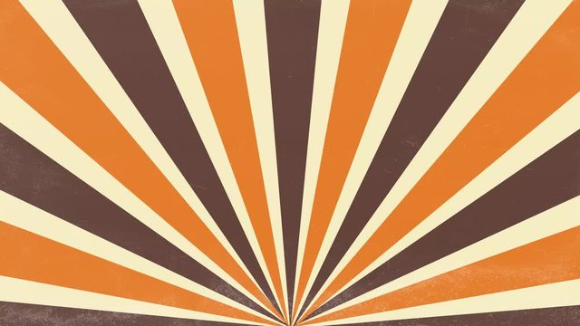 sunburst retro animated background 4k,brown and orange 