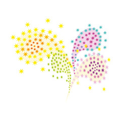 Vector firework isolated on a white background