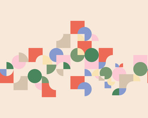 puzzle pieces. geometry seamless pattern backgrounds. geometric shape wallpaper. modern geometric horizontal template.