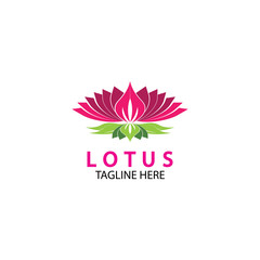 Fototapeta na wymiar Vector lotus flowers design for spa, yoga class, hotel and resort