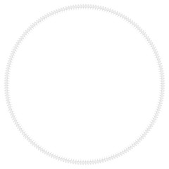 Round frame of black-and-white pretty vertical  leaves. Isolated nature frame on white background for your design.