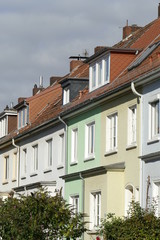 Häuserzeile, Reihenhäuser, Wohngebäude, Bremen, Deutschland, Europa