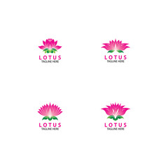 Vector lotus flowers design for spa, yoga class, hotel and resort
