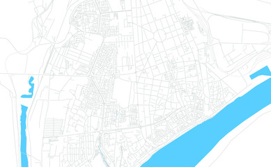 Galati, Romania bright vector map